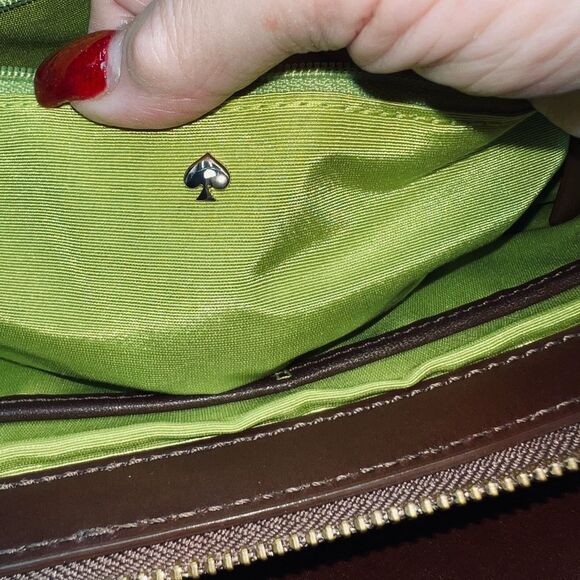 Kate Spade Laser Cut Chain Double Handle Shoulder Leather Bag - Picture 13 of 16